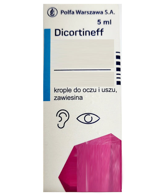 Dicortineff 5ml krople do oczu i uszu