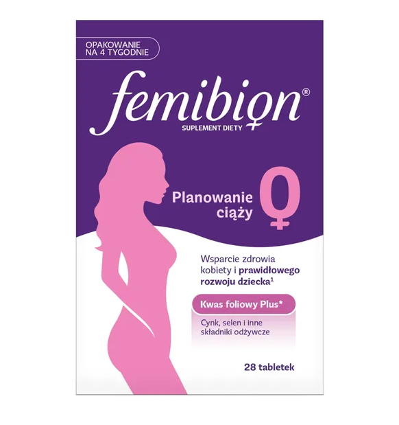 Femibion 0 Planowanie ciąży Kwas Foliowy Plus, tabletki powlekane, 28 szt.