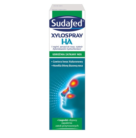 Sudafed XyloSpray HA, 0,1% (1mg/ml), aerozol do nosa, 10 ml
