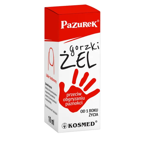 Kosmed Pazurek, gorzki żel przeciw obgryzaniu paznokci, 10 ml
