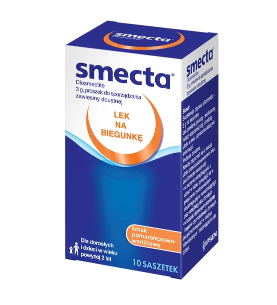 Smecta, proszek w saszetkach, smak pomarańczowo-waniliowy, 3 g, 10 szt.