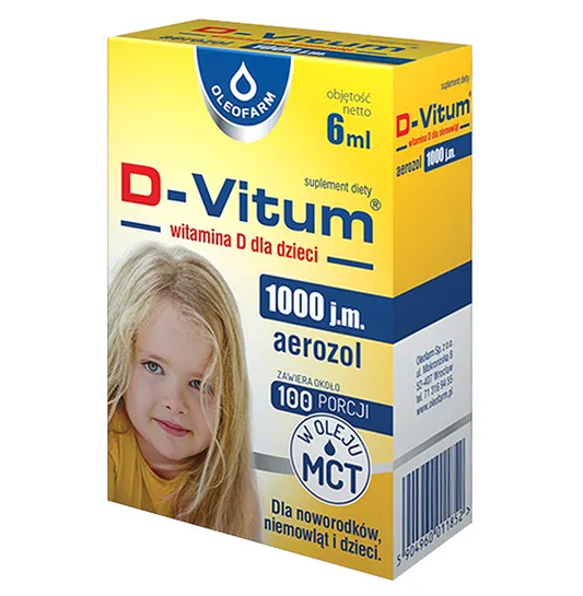 D-Vitum witamina D 1000 j.m., aerozol, 6 ml
