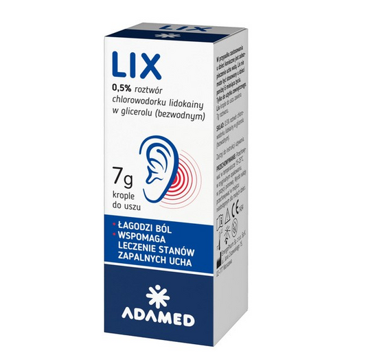 Lix krople do uszu, 7 g