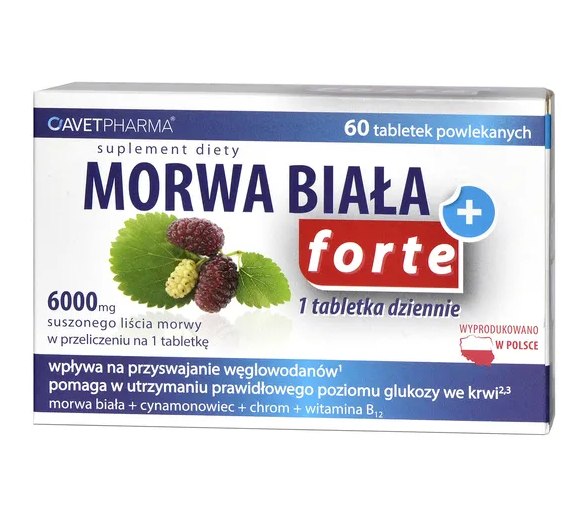 Morwa Biała Plus Forte, tabletki powlekane, 60 szt.