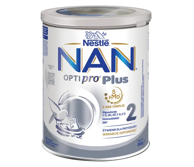 Nestle Nan Optipro Plus 2, 5 HMO, mleko następne dla niemowląt powyżej 6. miesiąca, 800 g