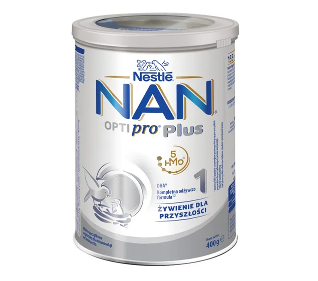 Nestle Nan Optipro Plus 1, 5 HMO, mleko początkowe dla niemowląt od urodzenia, 400 g