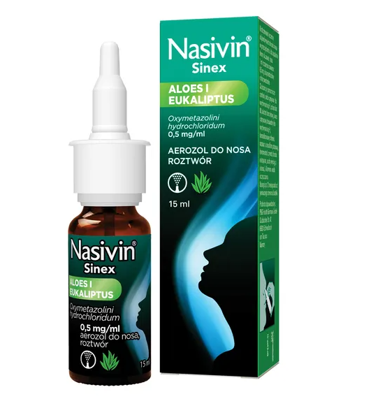 Nasivin Sinex Aloes i Eukaliptus,0,5mg/ml,aer.do nosa, 15 ml