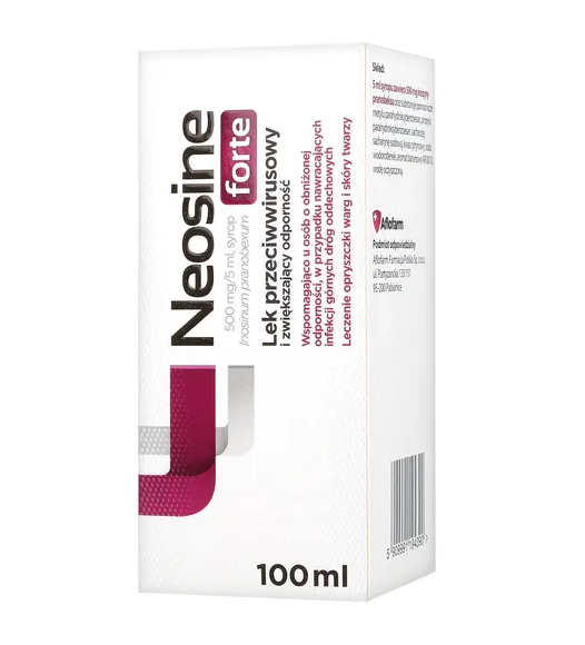 Neosine forte, 500 mg/5 ml, syrop, 100 ml