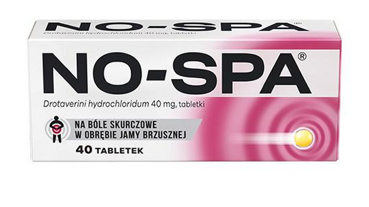 NO-SPA 40 mg - 40 tabletek - bóle brzucha, skurcze