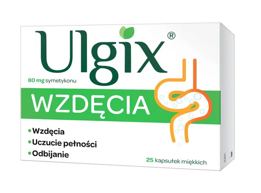 Ulgix Wzdęcia, 80 mg, kapsułki miękkie, 25 szt.
