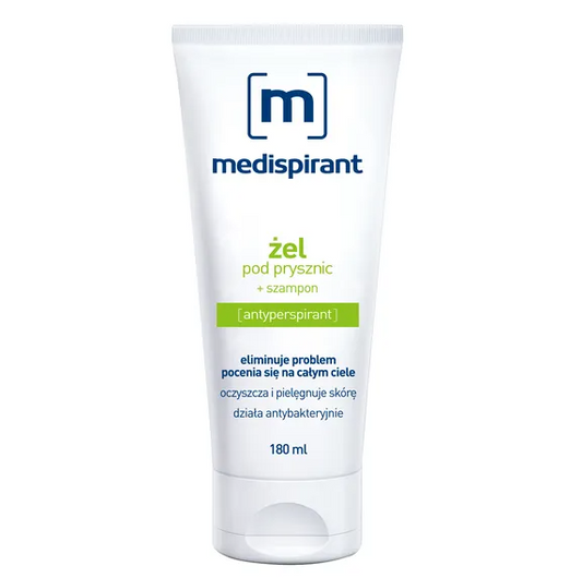 Medispirant, żel pod prysznic + szampon, 180 ml