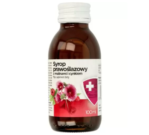 Syrop prawoślazowy z malinami i cynkiem 100 ml