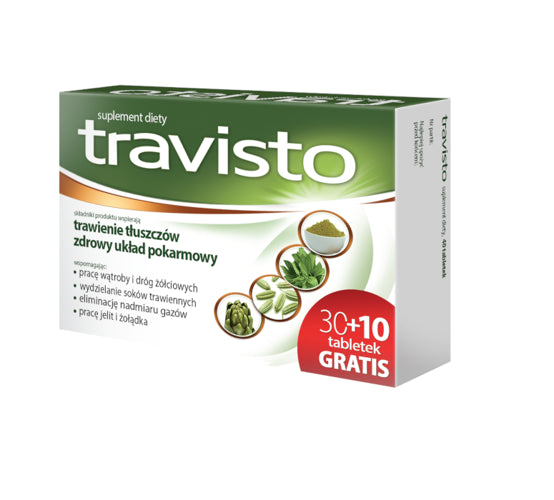 Travisto Wspomaga Trawienie 30 + 10 Gratis Tabl.