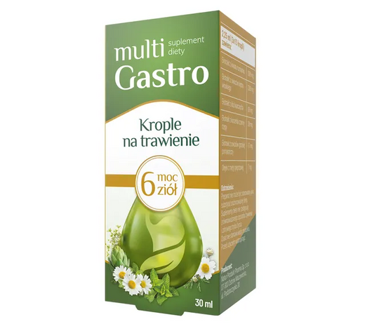 Multi Gastro, krople, na trawienie, 30 ml