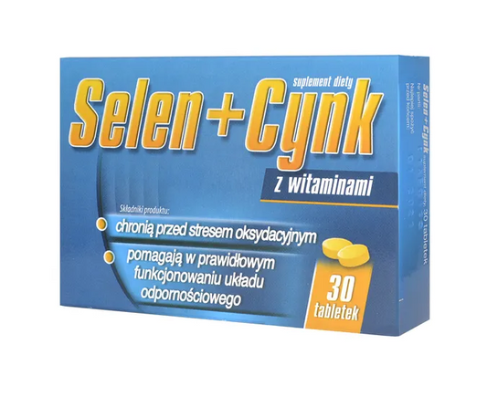 Selen + cynk z witaminami, tabletki, 30 szt.